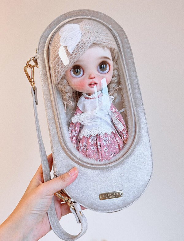 Classic Silver Shimmering Velvet Bubble Carrier