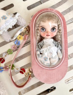 1 Classic Pink Shimmering Velvet Artisan Bubble Carrier