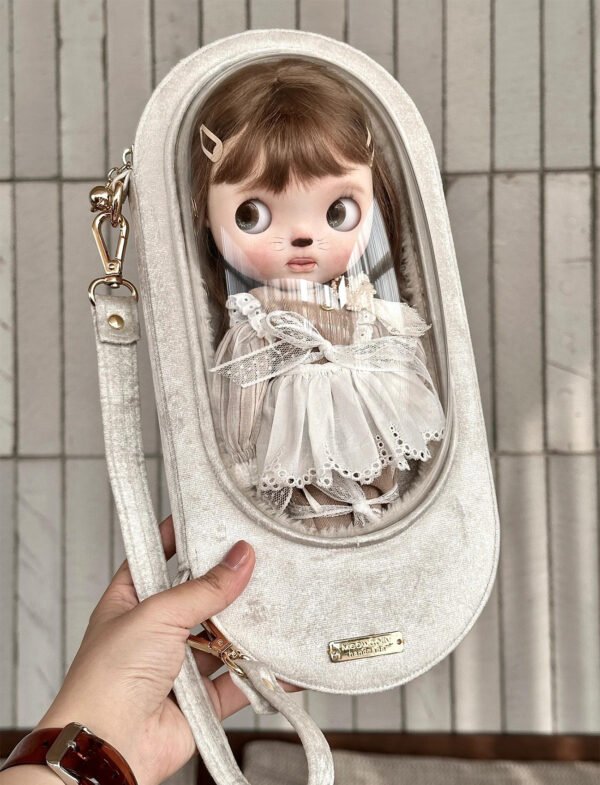 Classic Silver Shimmering Velvet Bubble Carrier