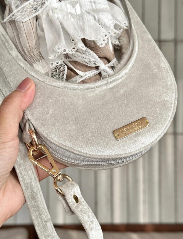 Classic Silver Shimmering Velvet Bubble Carrier