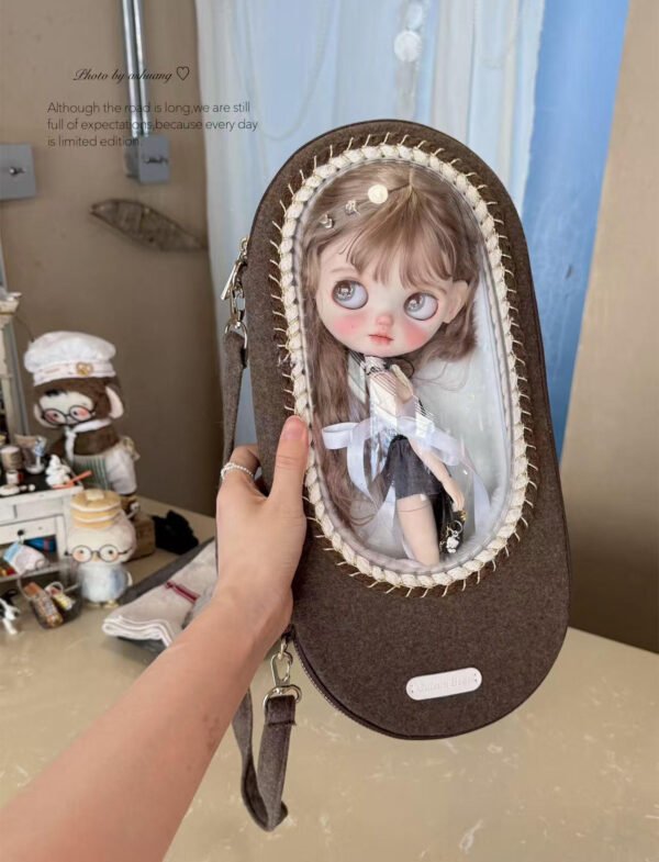 Artisan Mocha Woolen Bubble Carrier with Hand