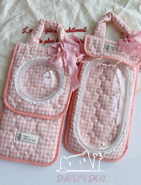 3-1 "The Pink Gingham Picnic" Artisan Soft Toast Carrier