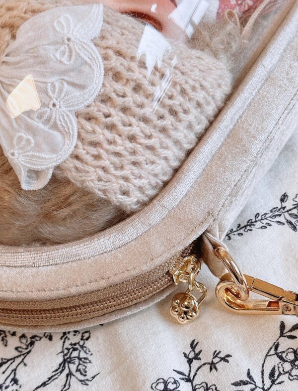 Classic Silver Shimmering Velvet Bubble Carrier