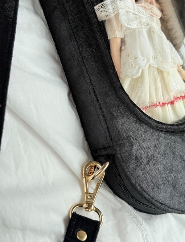3 “Classic Black Velour Dark Lolita”Bubble Carrier