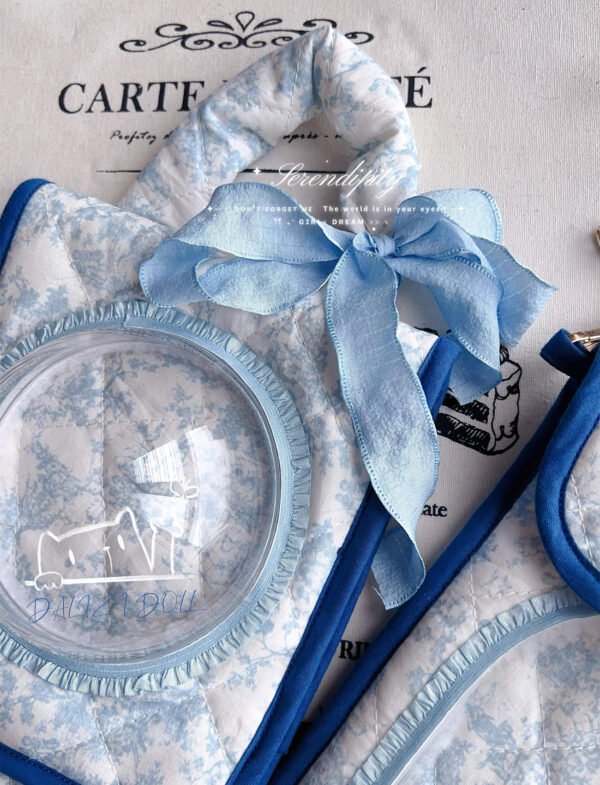 3 "The Blue Baikal" Floral Artisan Toast Carrier