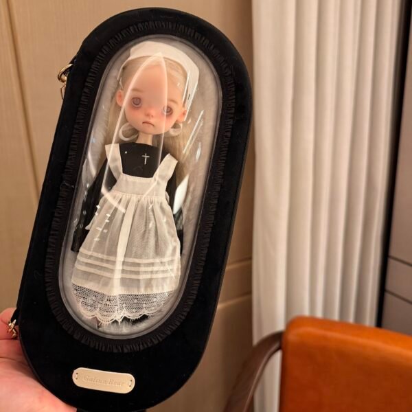 Gothic Black Cashmere Woolen Bubble Carrier