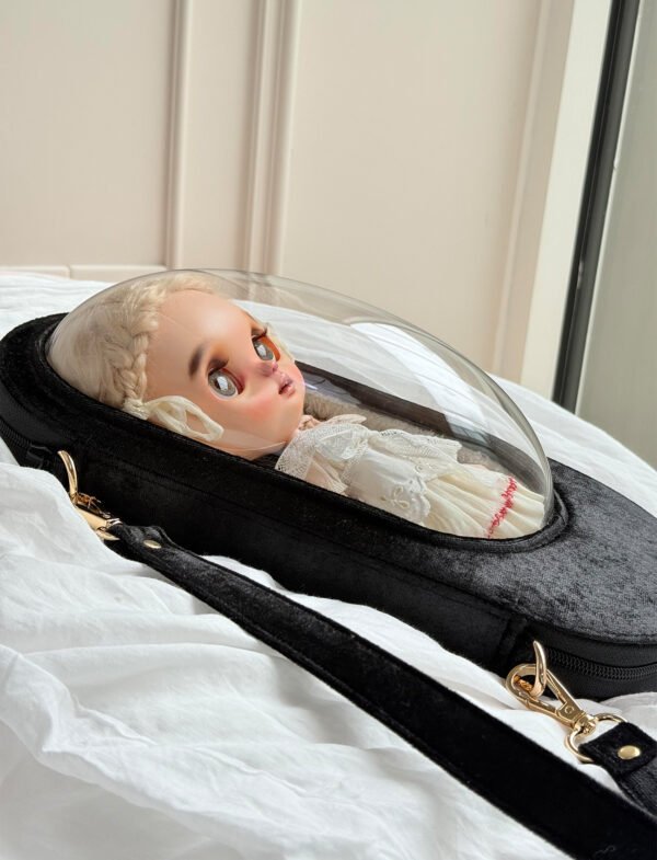 4 “Classic Black Velour Dark Lolita”Bubble Carrier