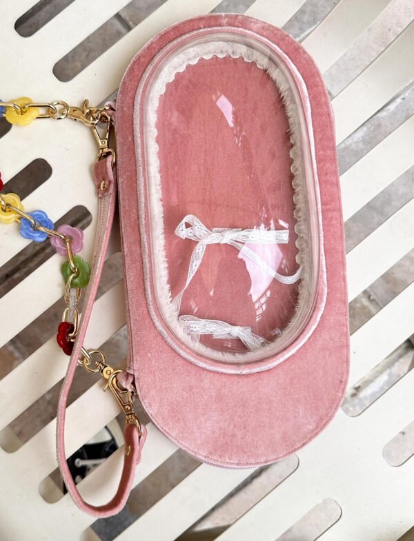 4 Classic Pink Shimmering Velvet Artisan Bubble Carrier