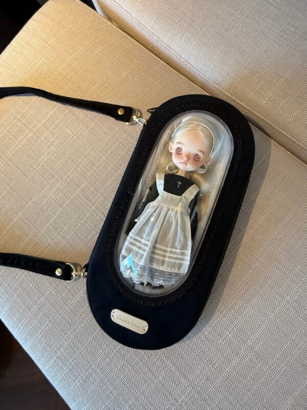 Gothic Black Cashmere Woolen Bubble Carrier