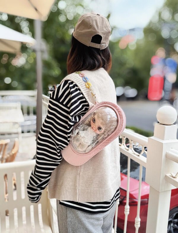 7 Classic Pink Shimmering Velvet Artisan Bubble Carrier