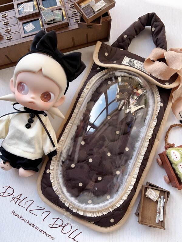 7 “The Winter Latte” Brown Polka Artisan Soft Toast Carrier