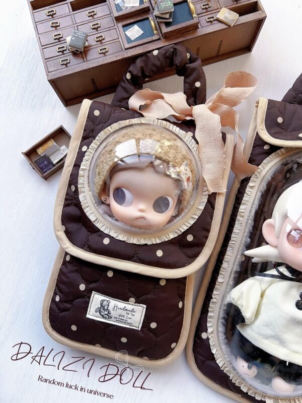 9 “The Winter Latte” Brown Polka Artisan Soft Toast Carrier