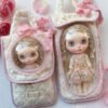 Blythe1-1 “Classic Pink Puppy”Artisan Soft Toast Blythe Carrier