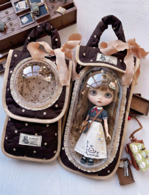 blythe1 "The Brown Polka" Artisan Neo Blythe Soft Toast Carrier